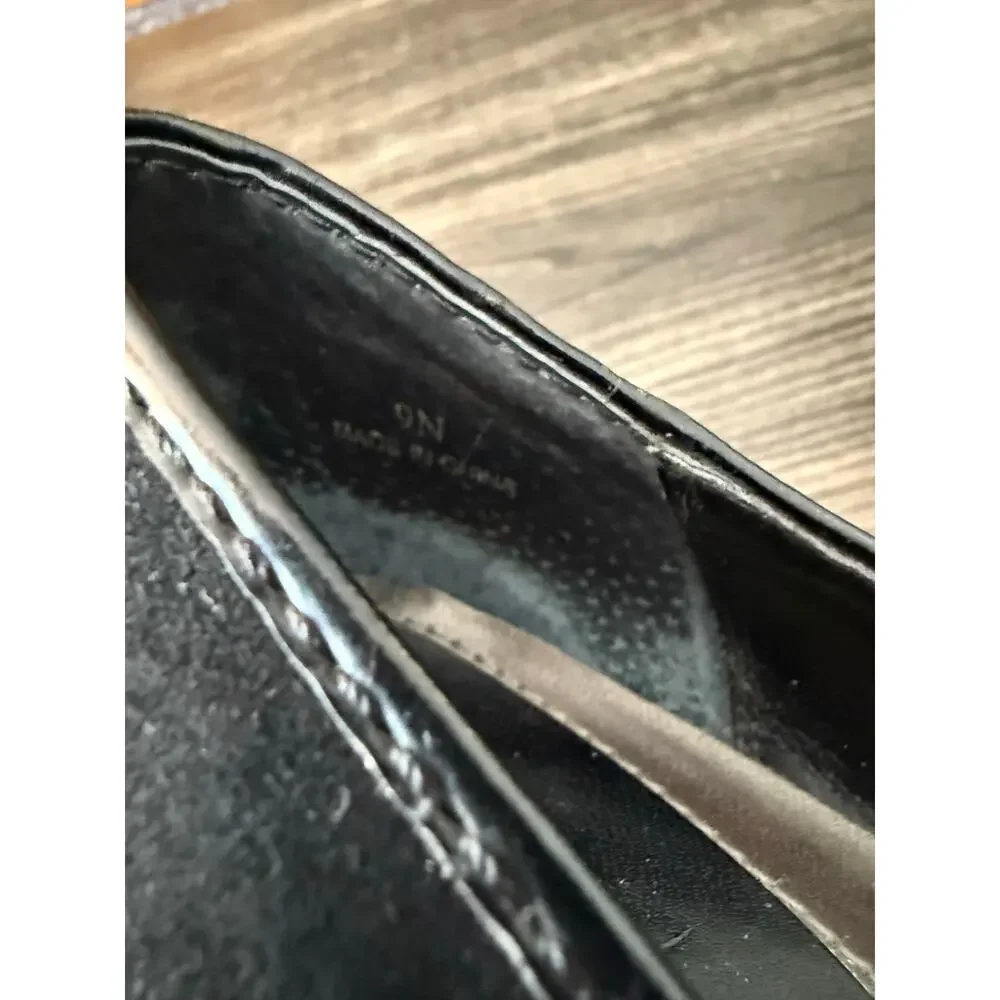 Linea Paola Y2K Suede and Patent Mini Leather Buckle Stiletto Heels Sz. 9